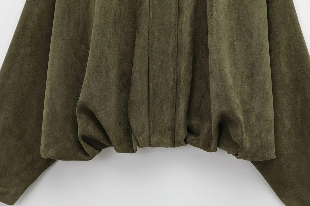 Shaheeda | Oversized Suede Jacket