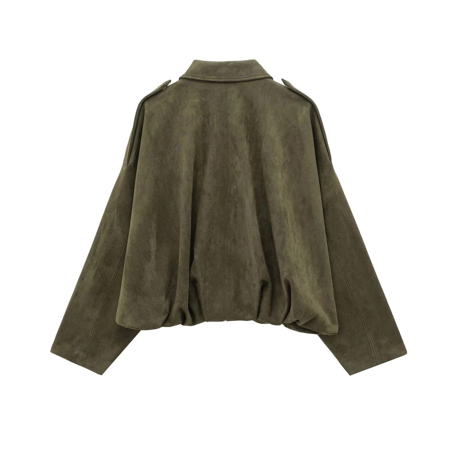 Shaheeda | Oversized Suede Jacket