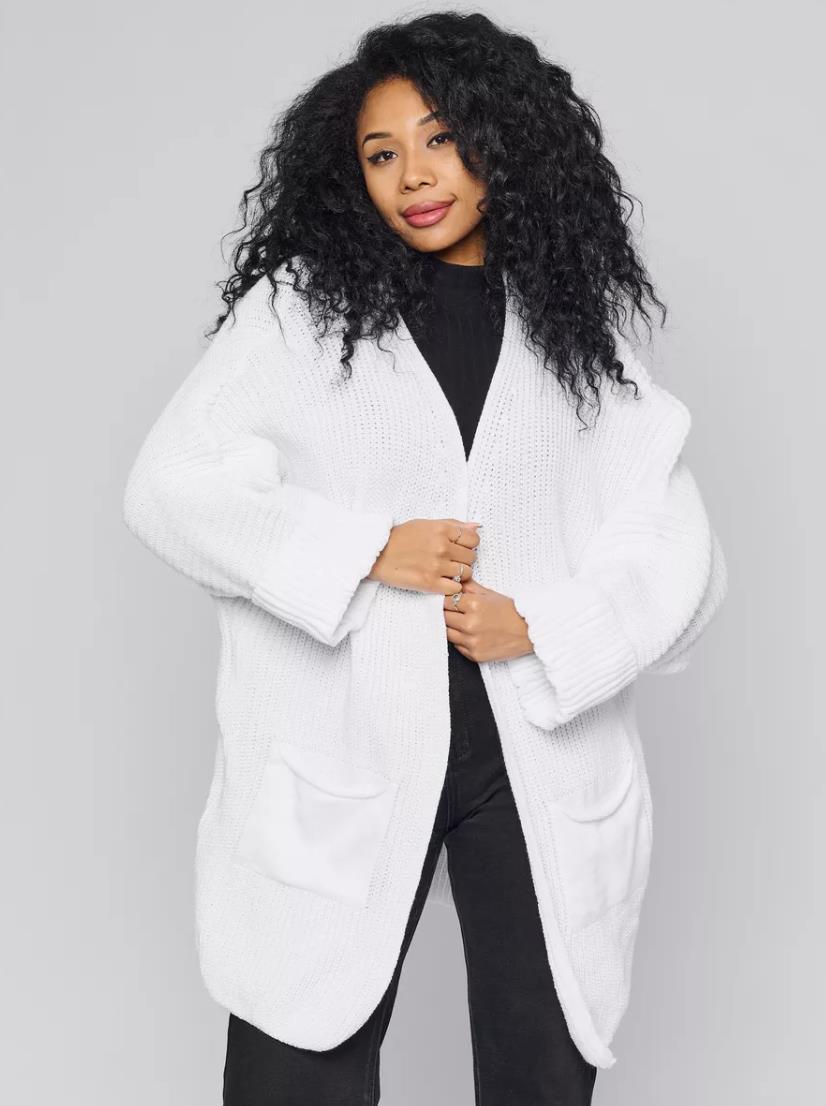 Gilet oversized confortable pour dames avec poches