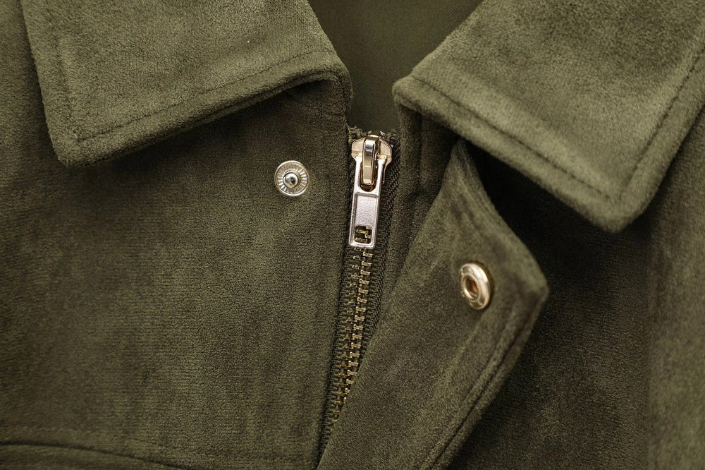 Shaheeda | Oversized Suede Jacket