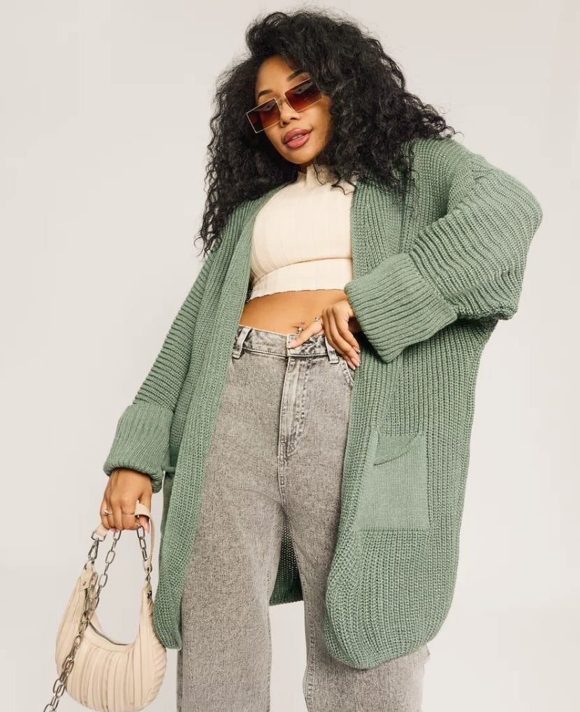Gilet oversized confortable pour dames avec poches