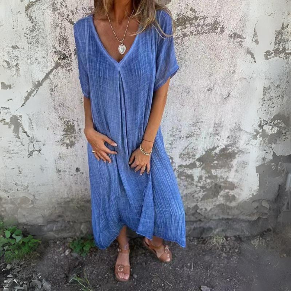 Nina | Luchtige Zomerjurk met V-Hals