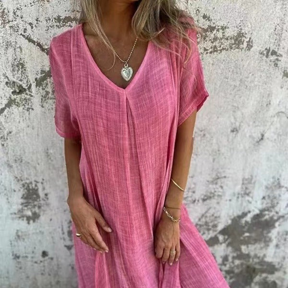 Nina | Luchtige Zomerjurk met V-Hals