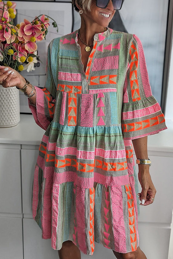 Camryn | Colorful Babydoll Mini Dress