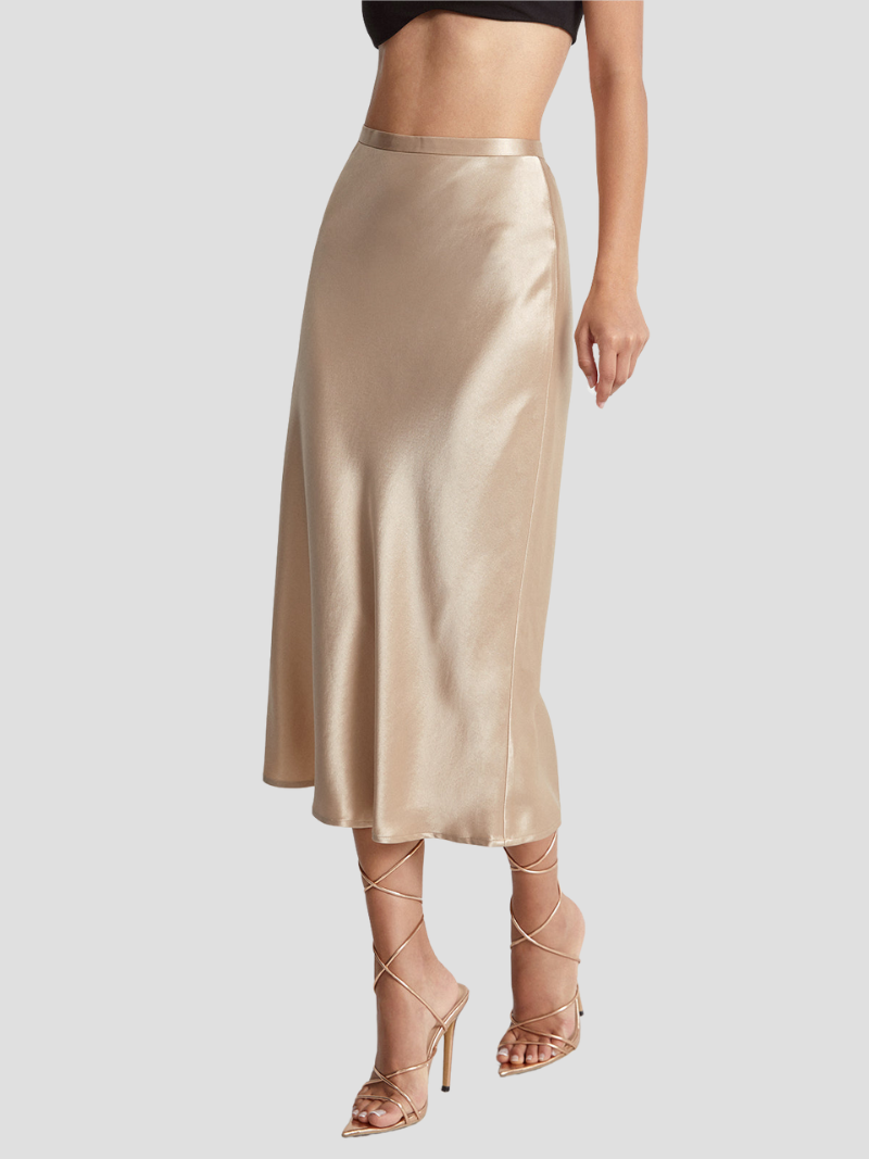Danes | Elegante Satijnen Midi-Rok