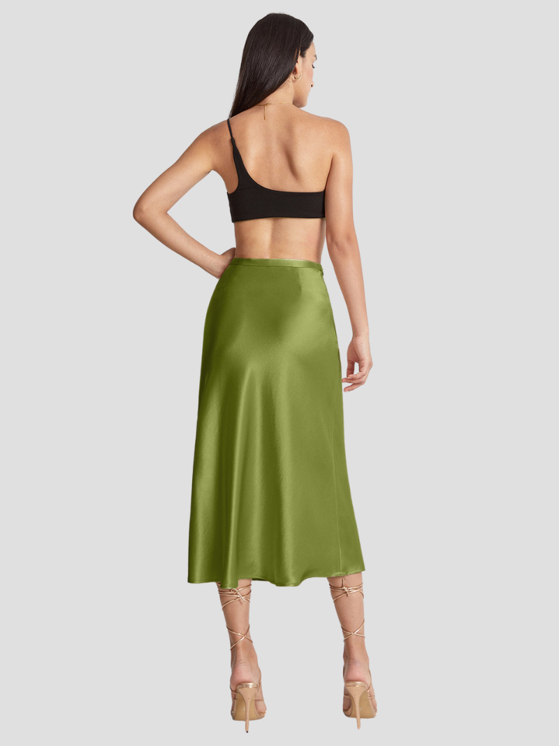 Danes | Elegante Satijnen Midi-Rok