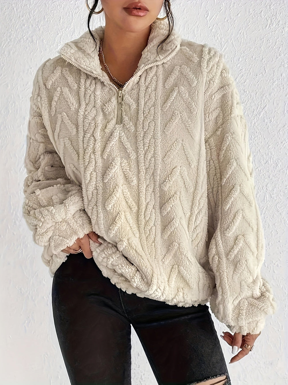 Quarter-Zip Pullover Damen | Kuschelig Warm & Leicht