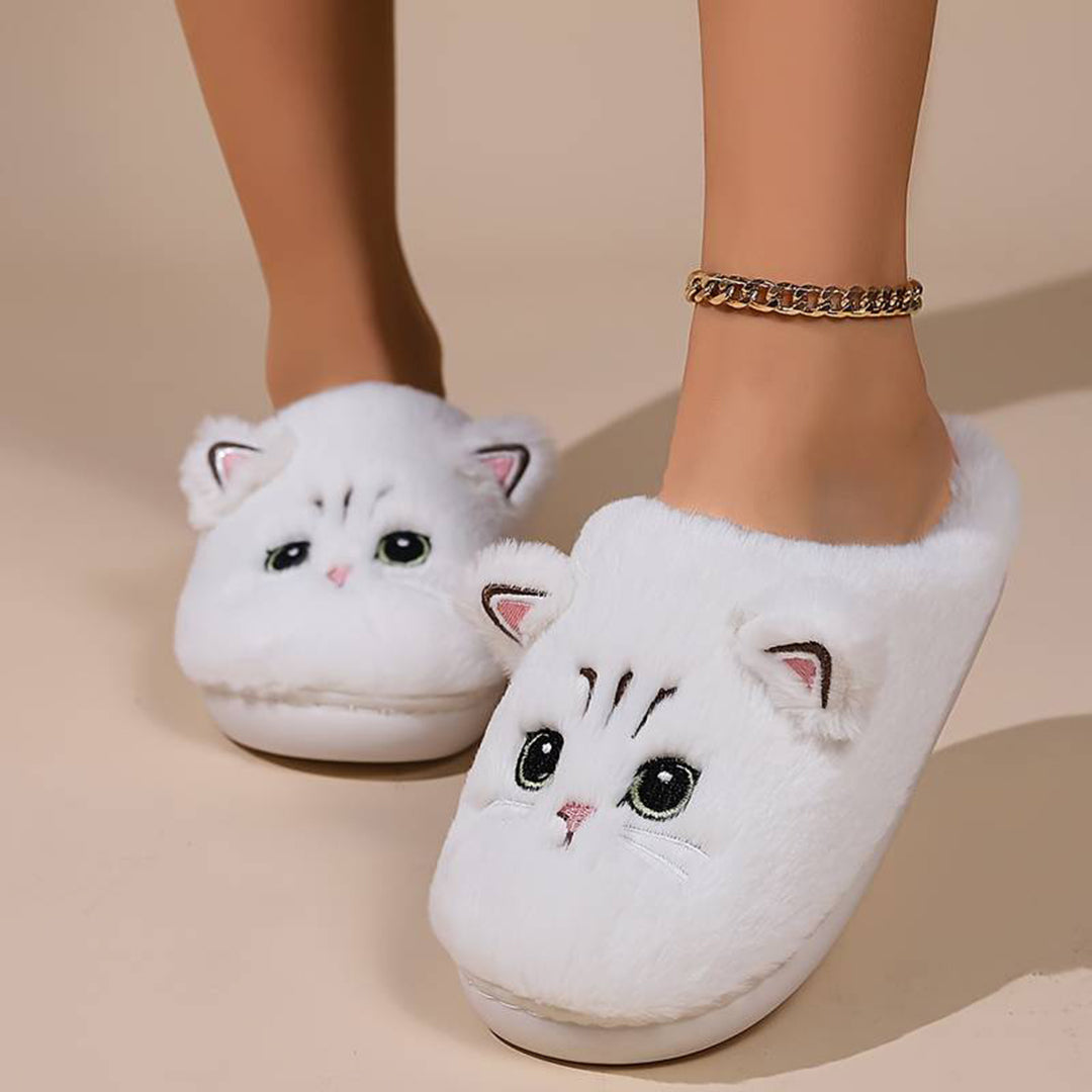 Warme Zachte Dames Katten Pantoffels