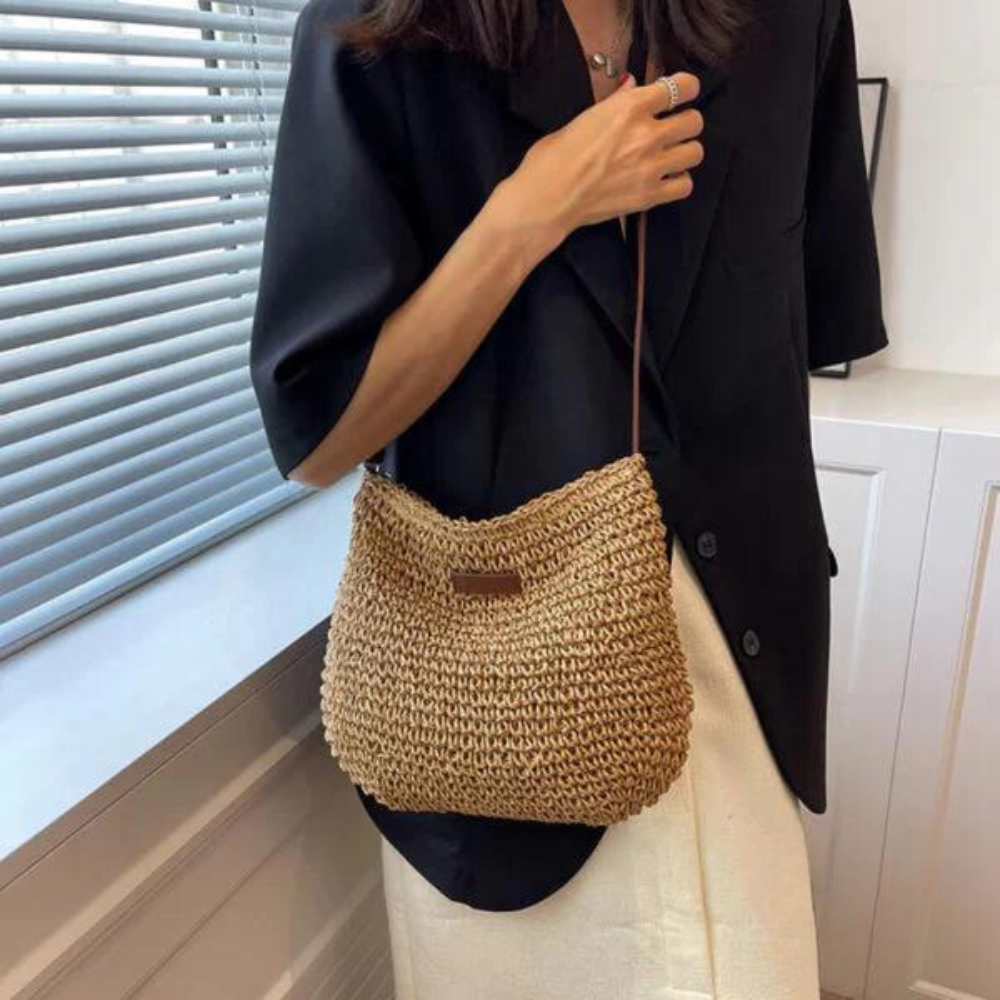 Beatie | Gevlochten Crossbody Tas met Verstelbare Riem
