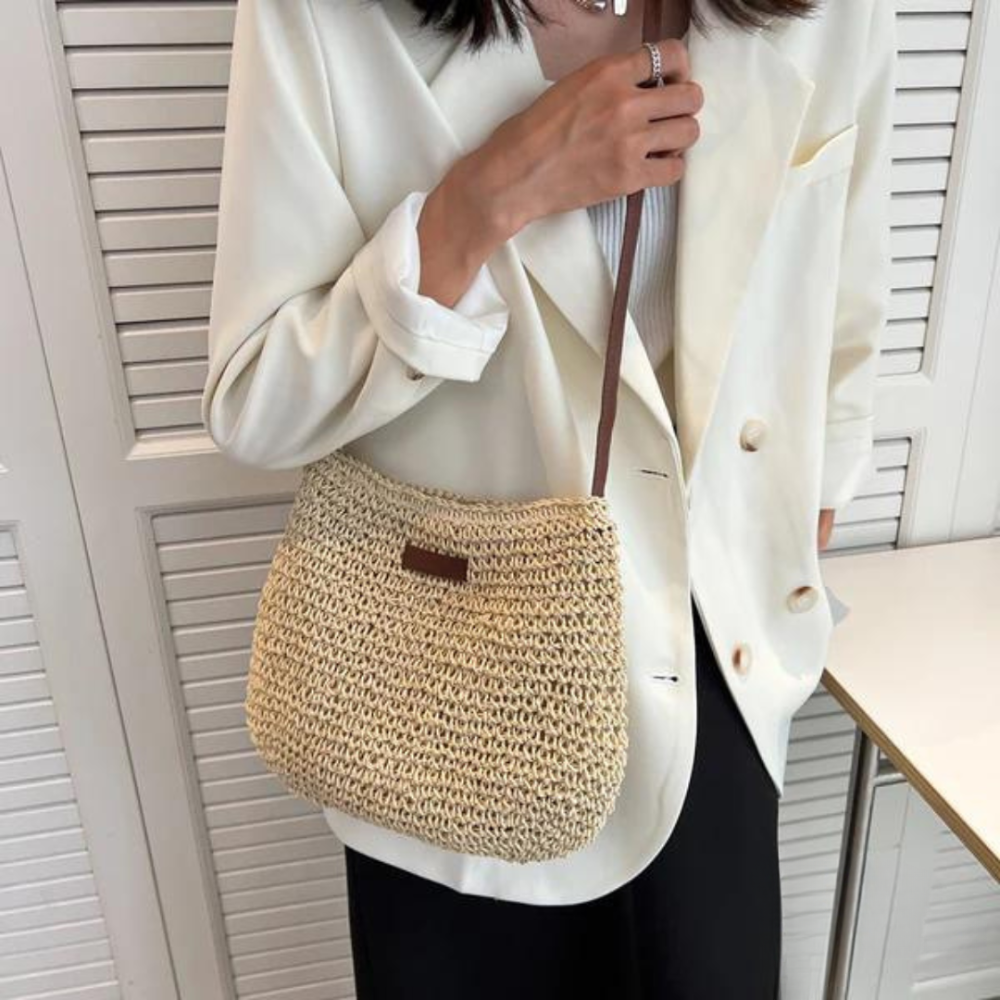 Beatie | Gevlochten Crossbody Tas met Verstelbare Riem