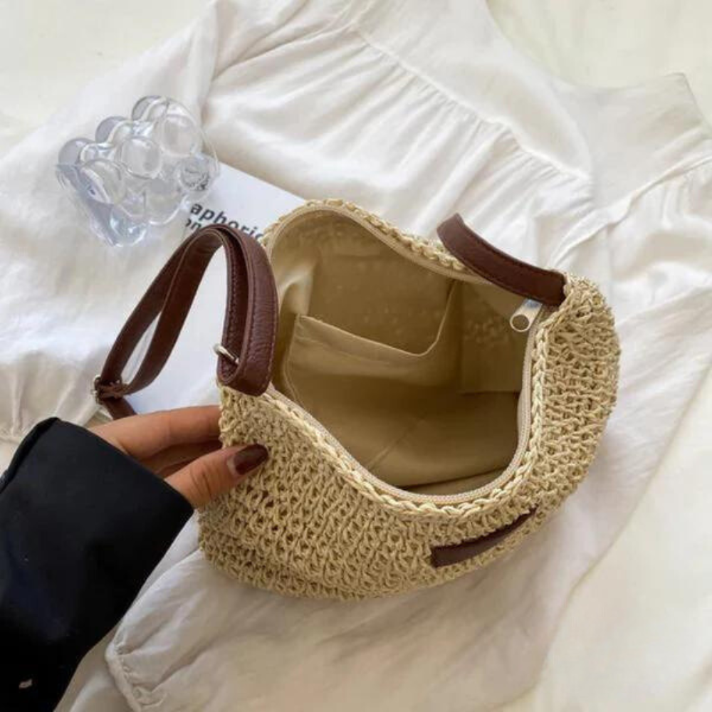 Beatie | Gevlochten Crossbody Tas met Verstelbare Riem