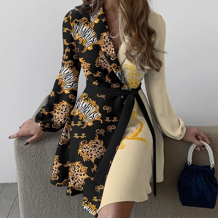 Natascha| Elegant Wrap Dress with Long Sleeves