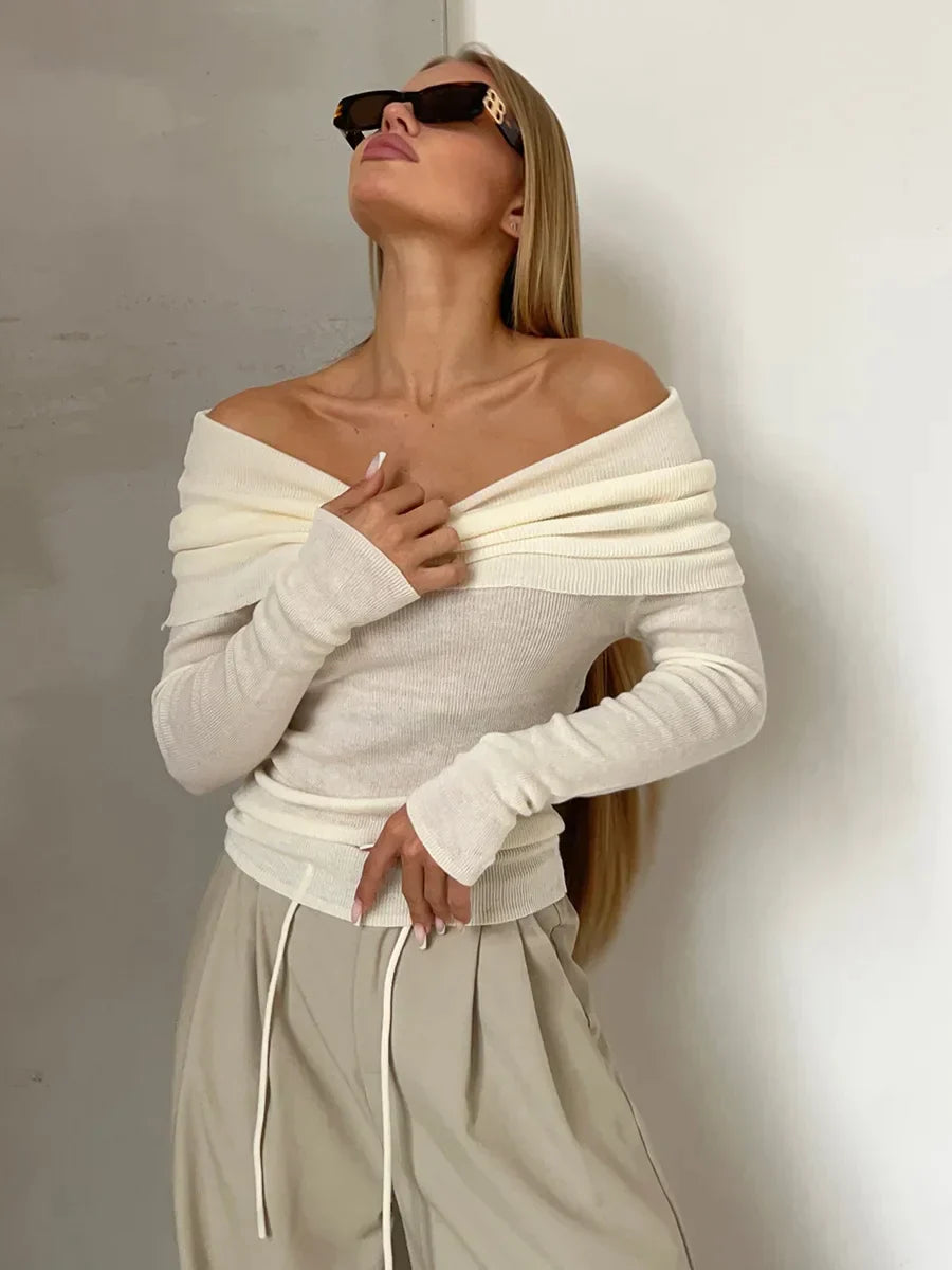 Malou | Off-Shoulder Ribbed Top
