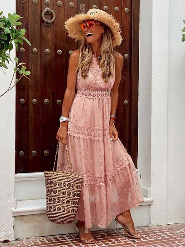 Roos | Robe Maxi d'Été Ibiza pour Femmes