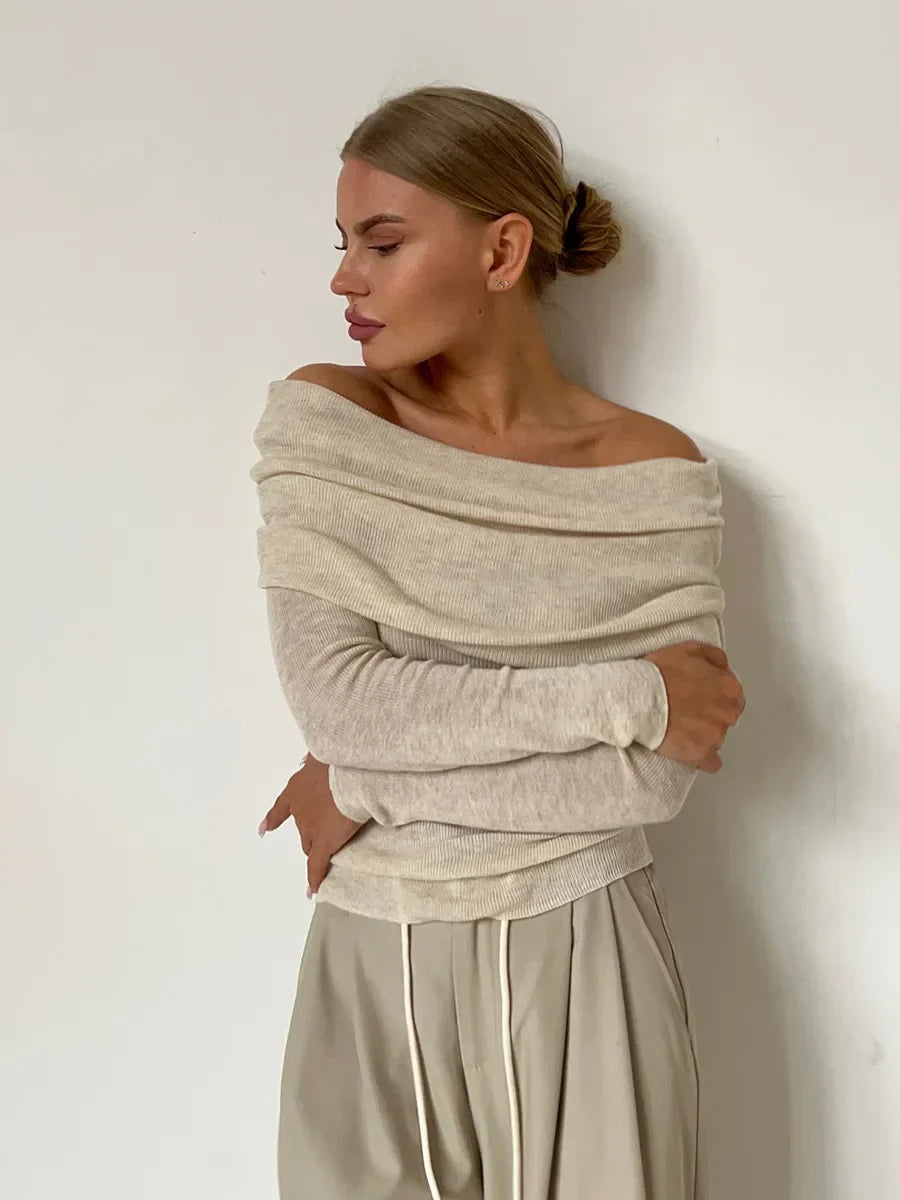 Malou | Off-Shoulder Ribbed Top