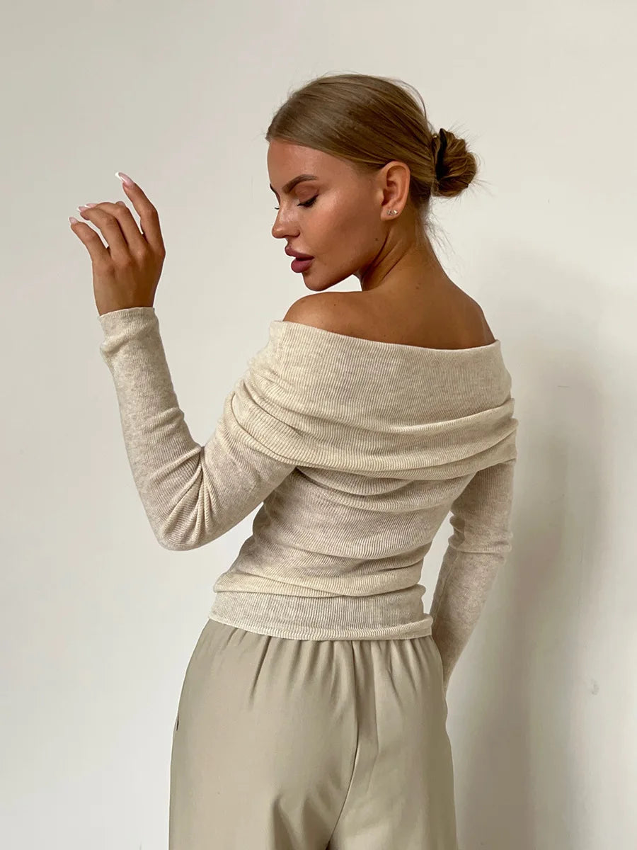 Malou | Off-Shoulder Ribbed Top