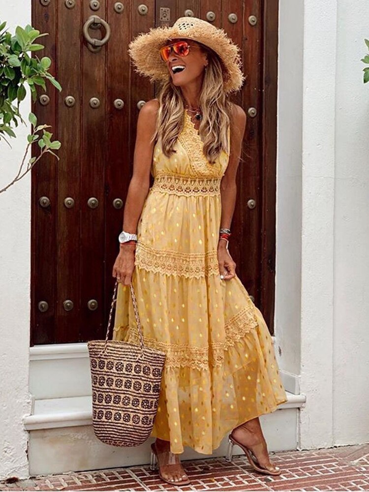 Roos | Robe Maxi d'Été Ibiza pour Femmes