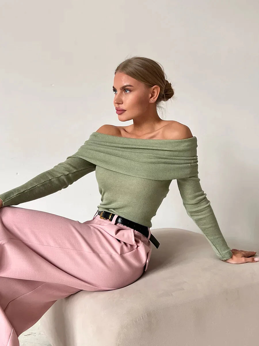 Malou | Off-Shoulder Ribbed Top