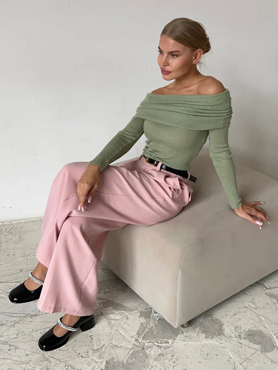 Malou | Off-Shoulder Ribbed Top