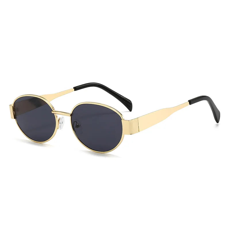 Retro Ovale Zonnebril Met Smal Design Voor Dames