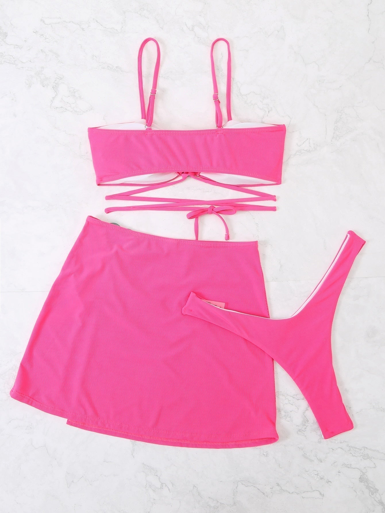 Euphemia | Speelse 3-Delige Bikini Set met Hartdetails