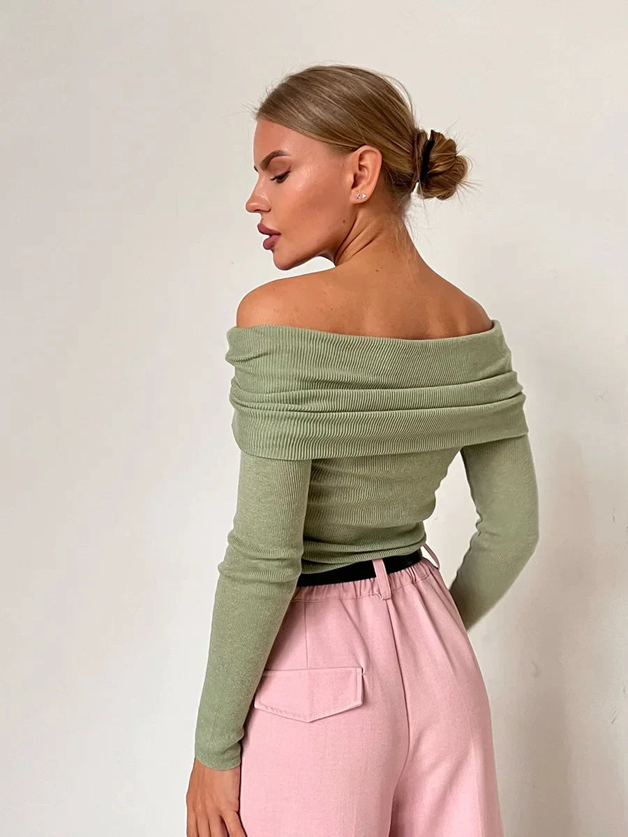 Malou | Off-Shoulder Ribbed Top
