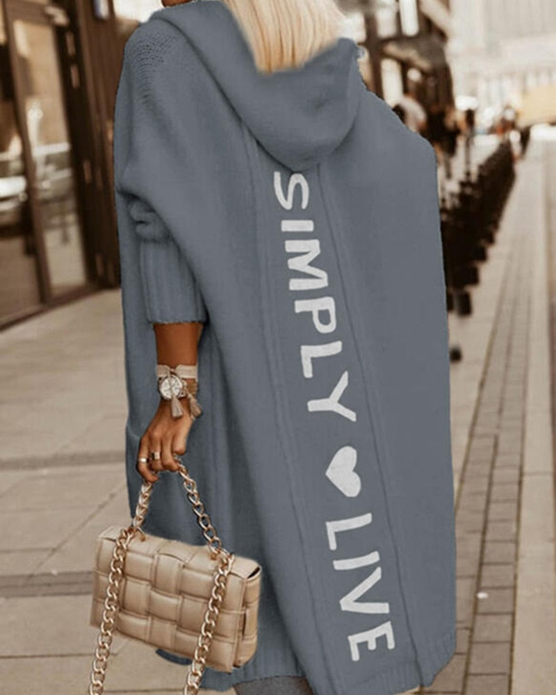 Trendy Zachte Dames Vest met Capuchon en Print