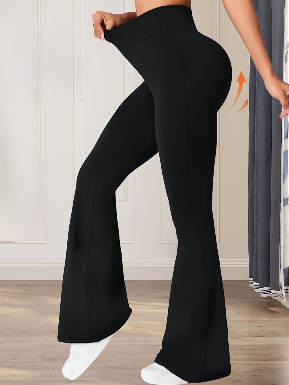 Comfortabele elegante dames broek met flared pasvorm