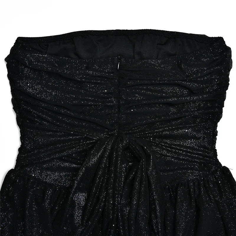 Dahlia | Strapless Glitter Mini-Jurk