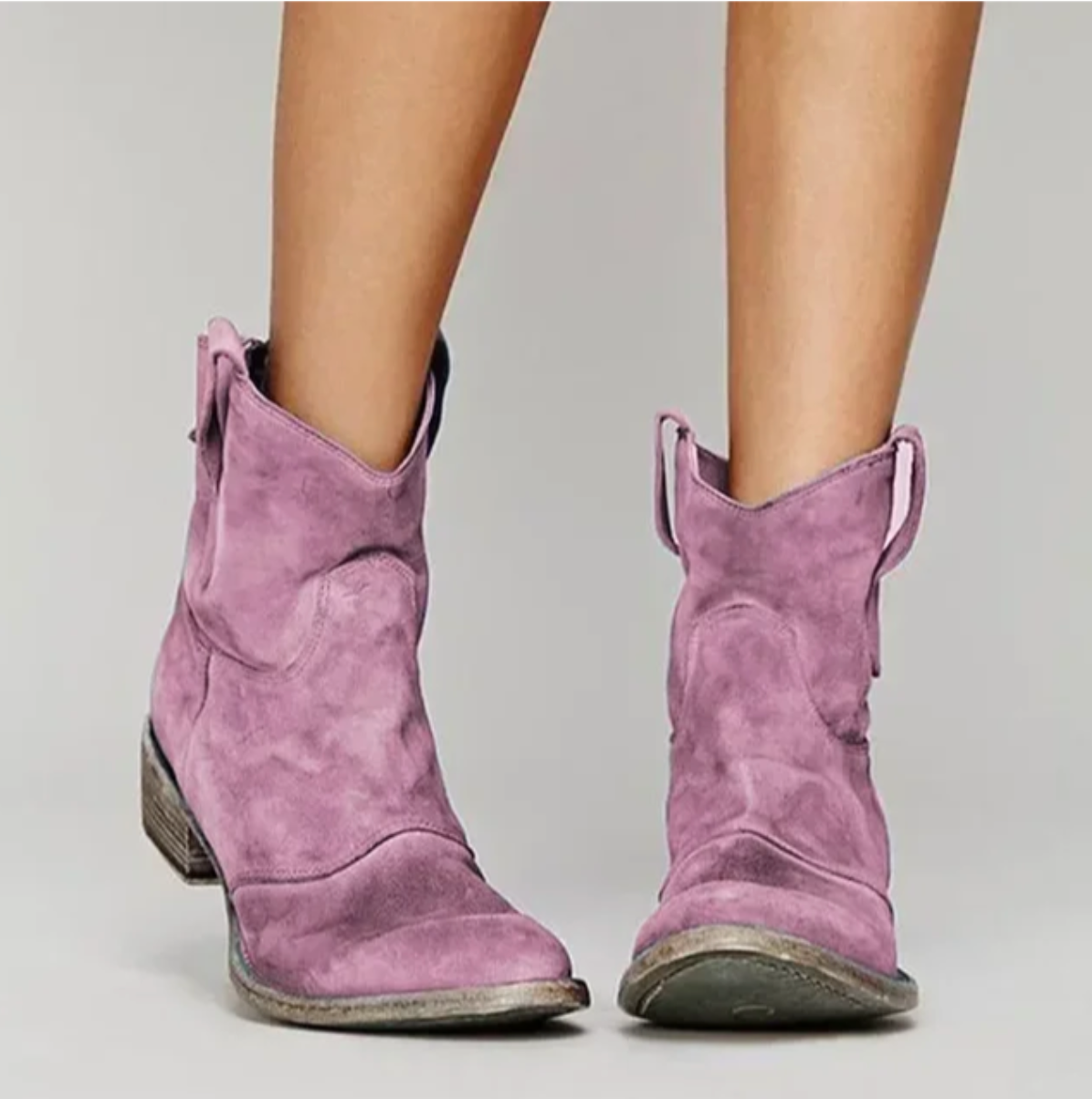 Carah | Western-Inspired Suede Ankle Boots