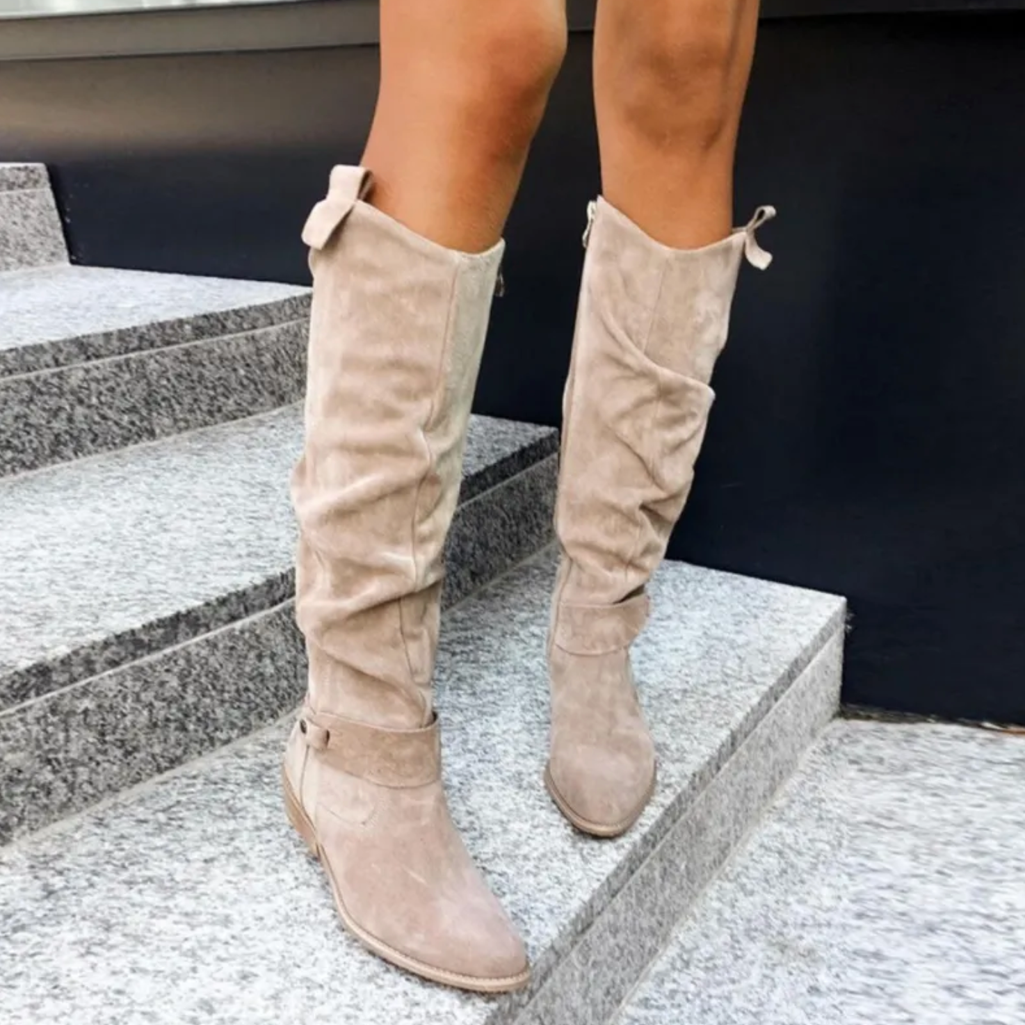 Trendy comfortable cowboy boots with playful details and elegant appearance