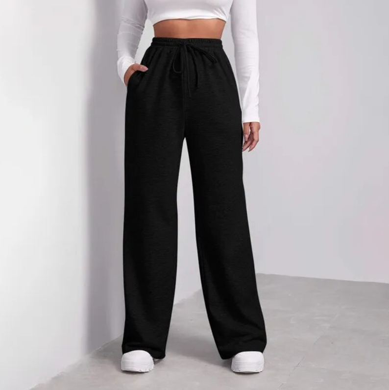 Alina | Pantalon de jogging décontracté taille haute à jambes larges