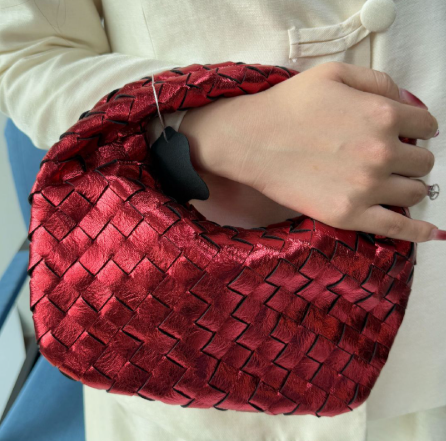 Blair | Luxe Gevlochten Handtas in Metallic