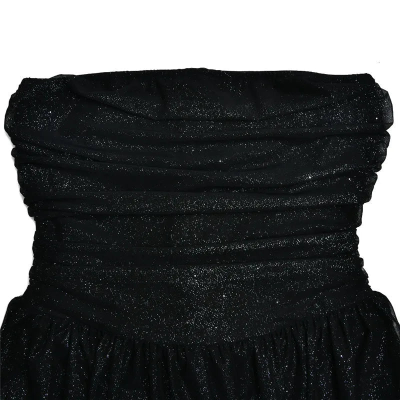 Dahlia | Strapless Glitter Mini-Jurk
