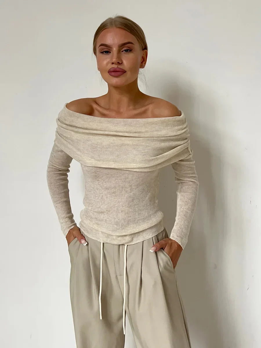 Malou | Off-Shoulder Ribbed Top
