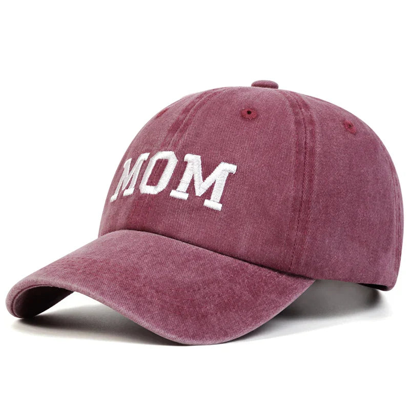 Stijlvolle Baseball Pet met Geborduurde Mom/Dad Lettering