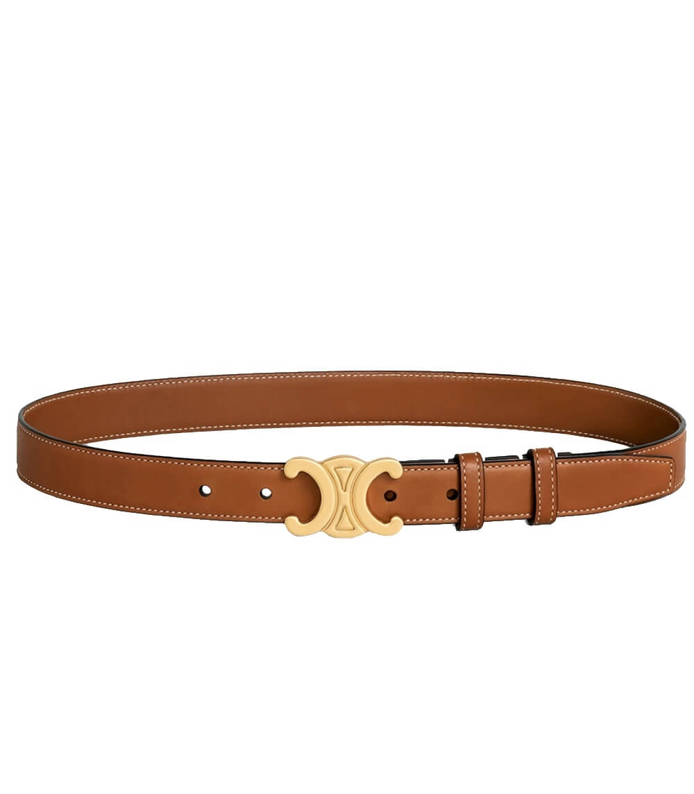 Karla | Ceinture en Cuir avec Boucle Dorée