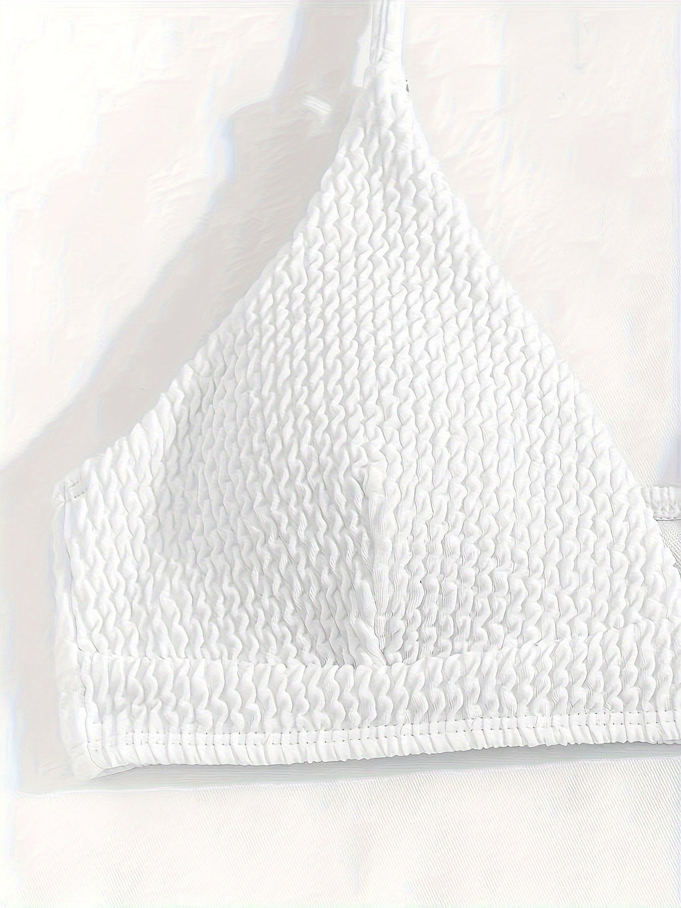 Mariessa | Minimalistische Bikiniset met Textuur en Triangel Top