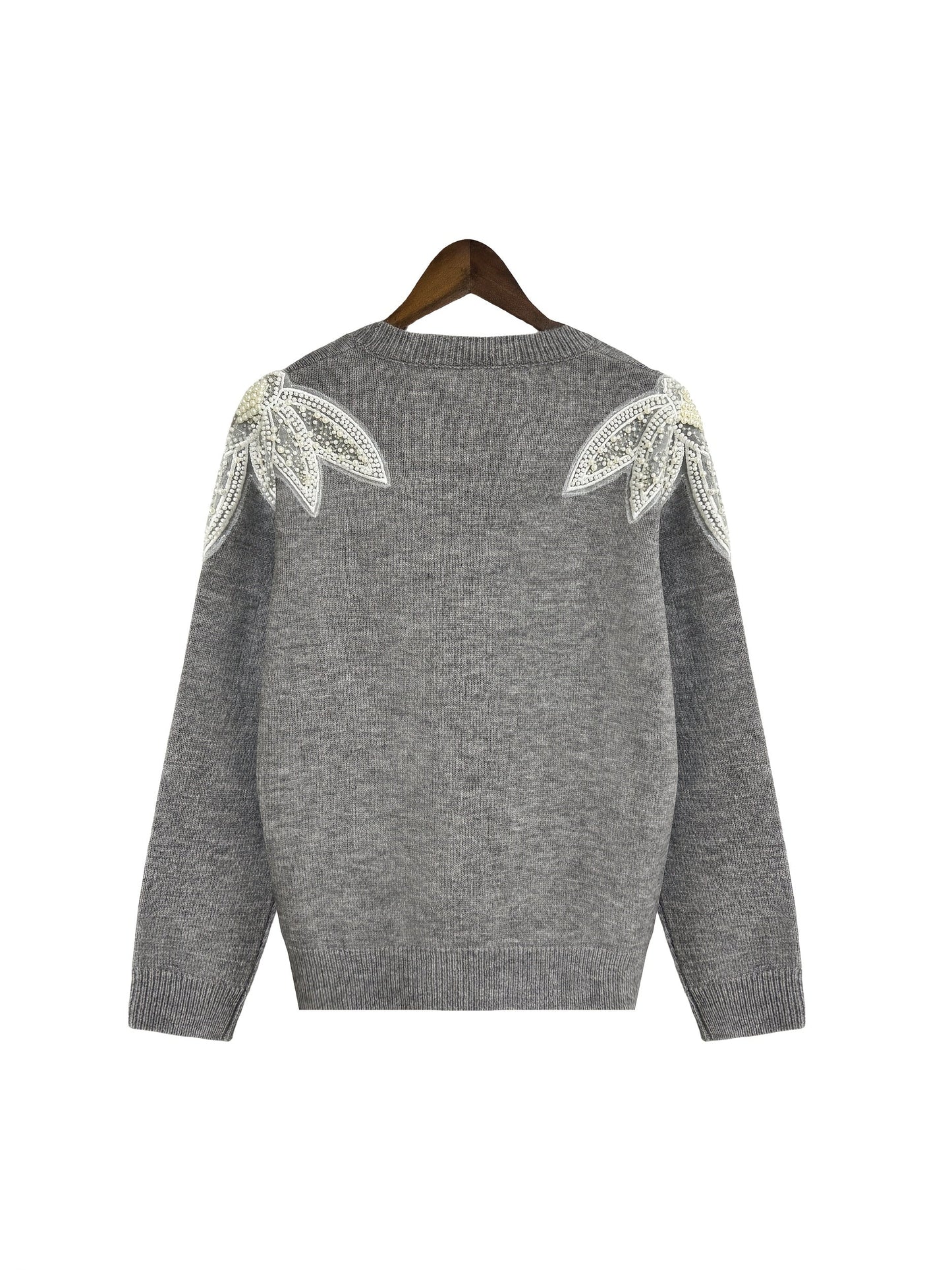 Katoenmix Trui - Kralen Schouder & Flexibele Pasvorm 2