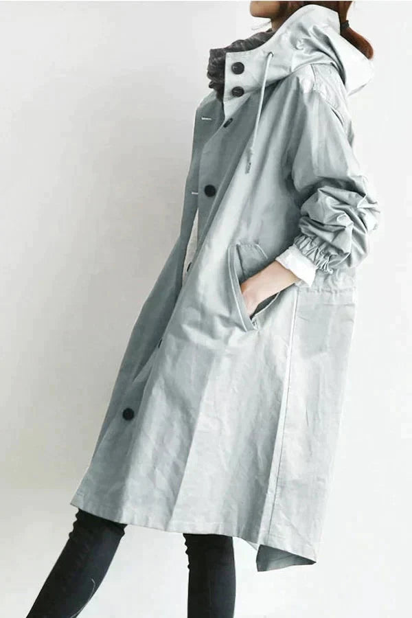 Stijlvolle Oversized Dames Regenjas met Capuchon