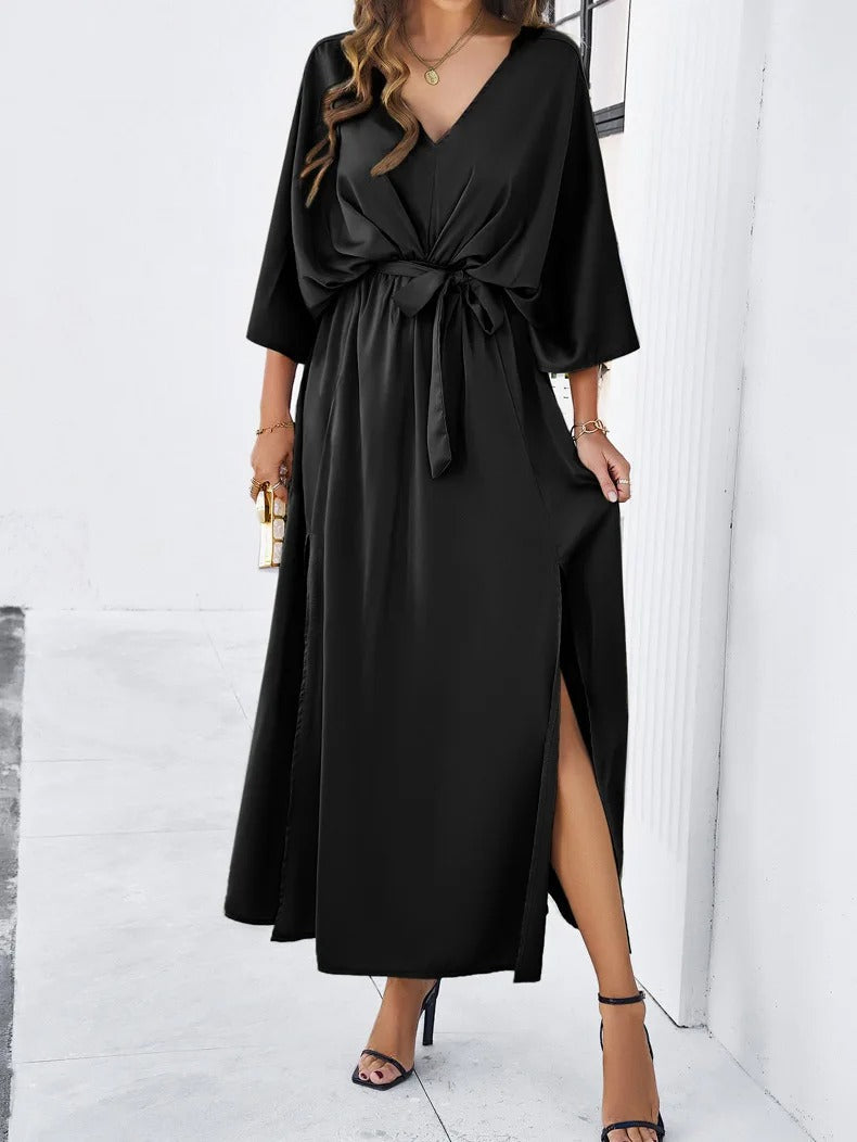 Judeena | V-Hals Dames Jurk Midi Lente