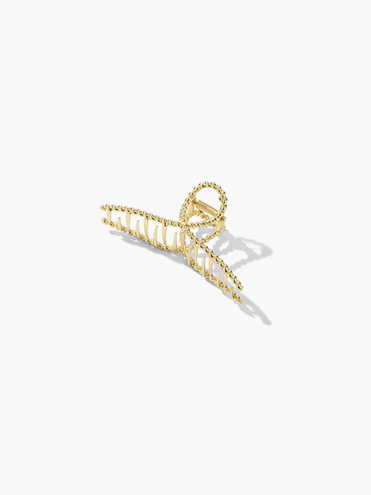 Elegante Gouden Dames Haarclip met Subtiele Twisted Look