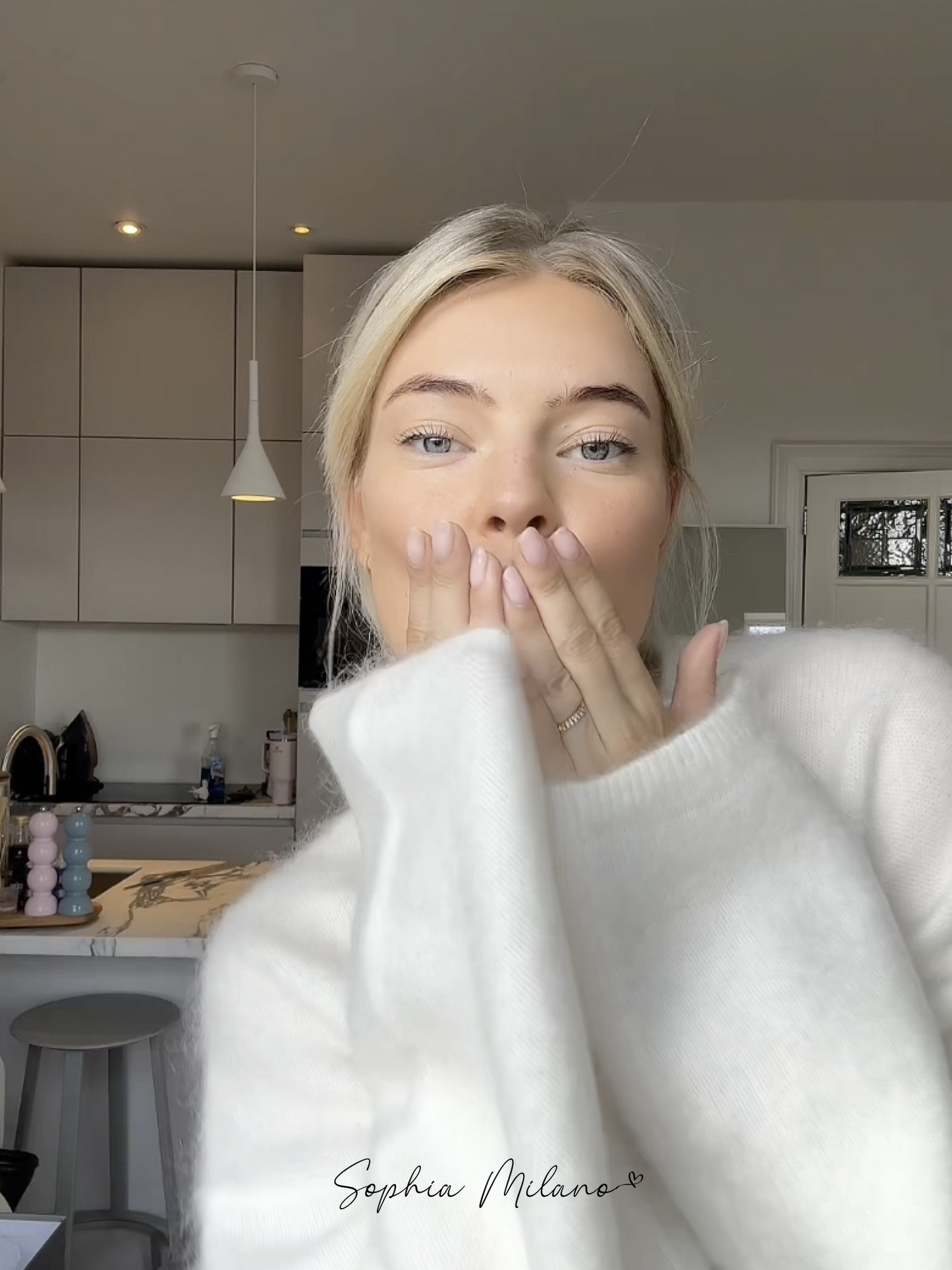 Luxe Oversized Dames Trui met Lange Mouwen en Ronde Hals