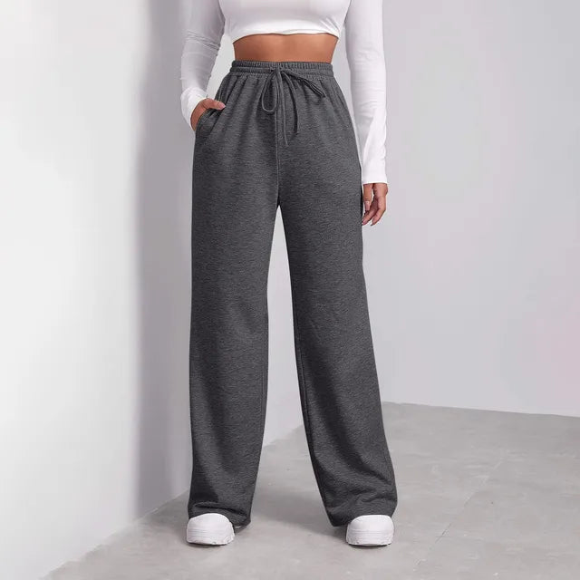 Alina | Pantalon de jogging décontracté taille haute à jambes larges