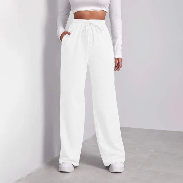 Alina | Pantalon de jogging décontracté taille haute à jambes larges