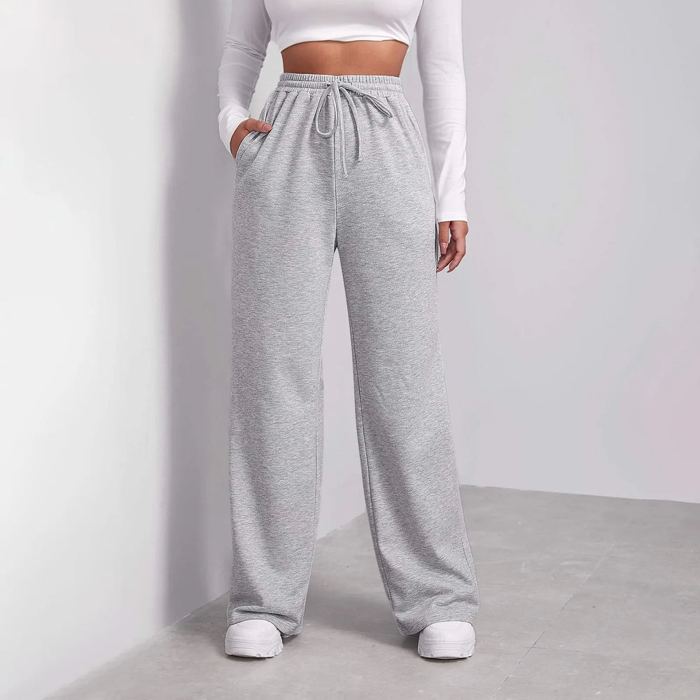Alina | Pantalon de jogging décontracté taille haute à jambes larges