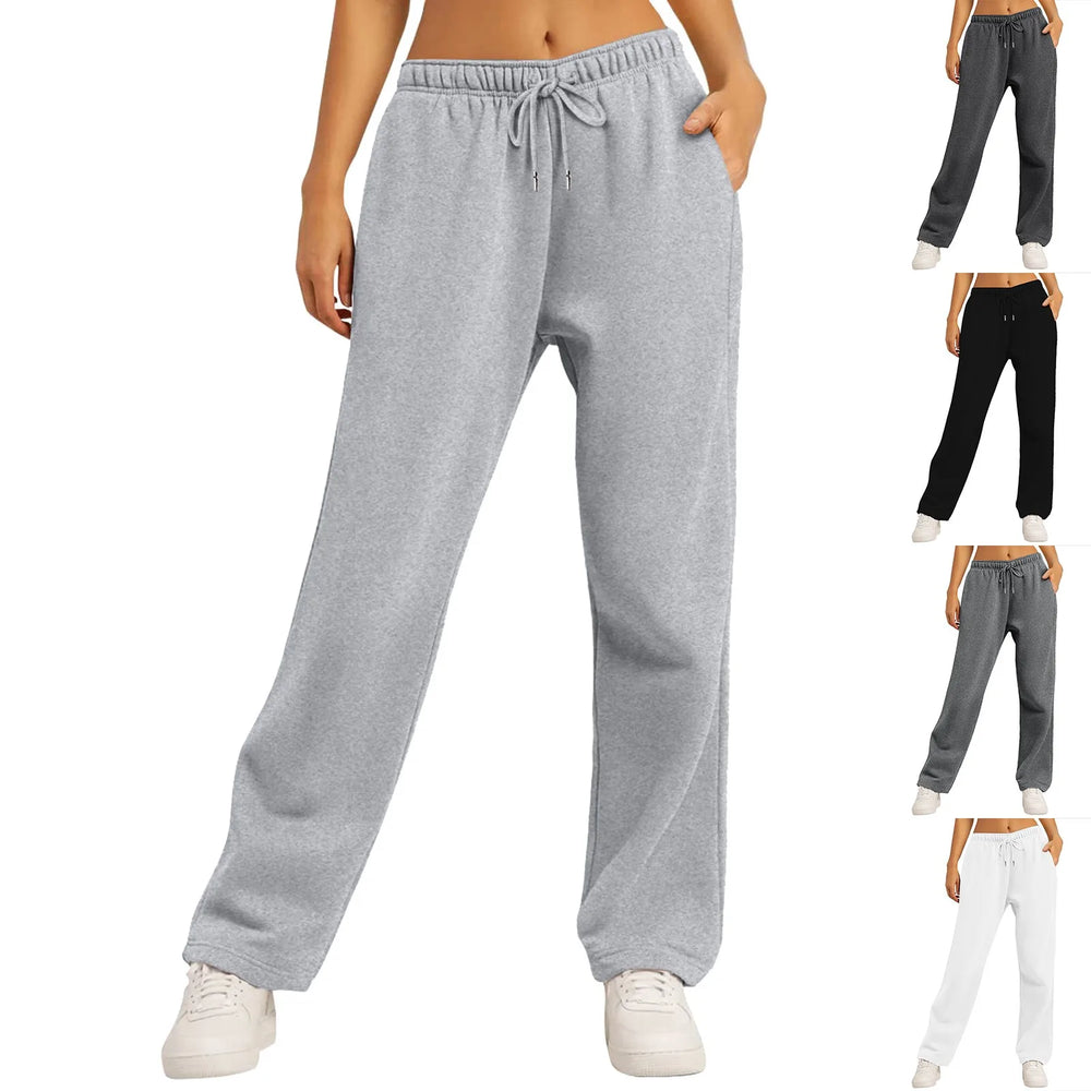 Alina | Pantalon de jogging décontracté taille haute à jambes larges