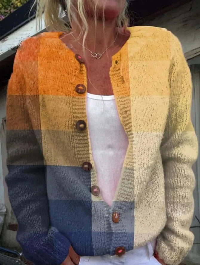 Elegante Comfortabele Gebreide Dames Cardigan met Knopen