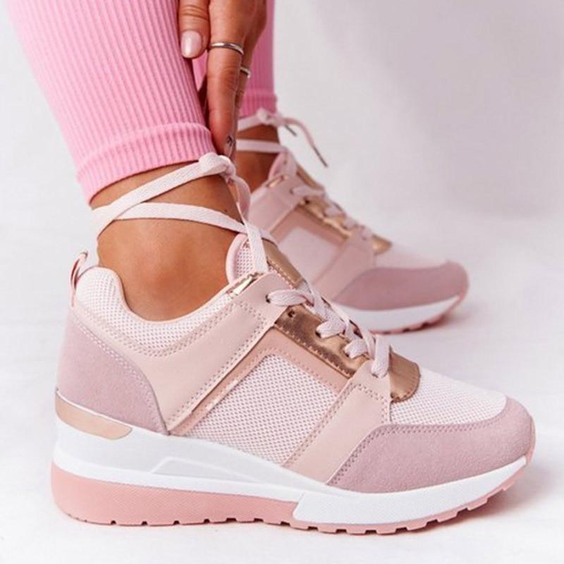 Comfortabele Sneakers Met Verhoogde Zool voor Dames