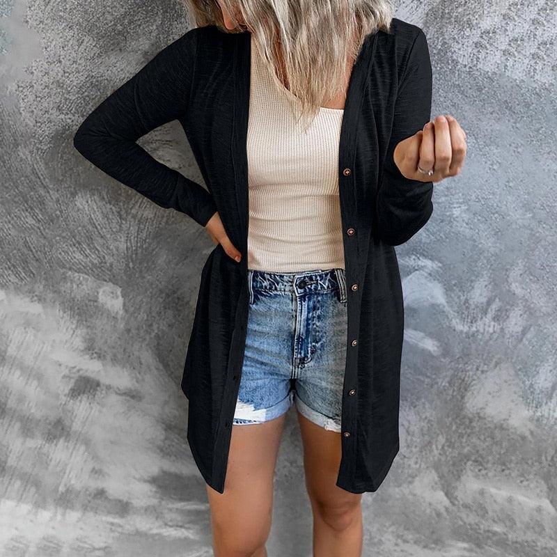 Trendy Luchtige Dames Cardigan met Knopen